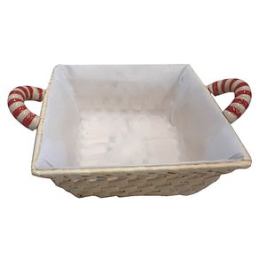 CA2466 CESTA DE VIME 23X7CM QUADRADA FORRO BRANCO ALCA CERAM CA2466 CESTA DE VIME 23X7CM QUADRADA FORRO BRANCO ALCA CERAM