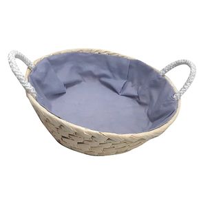 CA2909 CESTA DE VIME 23X7CM REDONDA FORRO CINZA ALCA CORDA CA2909 CESTA DE VIME 23X7CM REDONDA FORRO CINZA ALCA CORDA