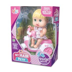 437 BONECA COLECAO MY HAIR PETIT SCOOTER