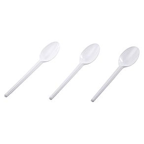 17777.6 COLHER REFEICAO DE PLASTICO BRANCA C/10