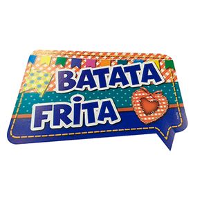 0091-PLJ-0225 PLACA PERSONALIZADA JUNINA BATATA FRITA