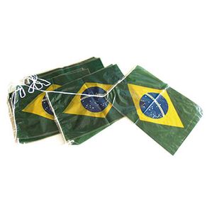VARAL G C/10M DE CORDAO C/BANDEIRAS PLAST BRASIL COSTURADA