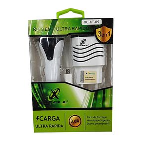 XC-KT-09 KIT 3X1 C/CABO TOMADA E VEICULAR