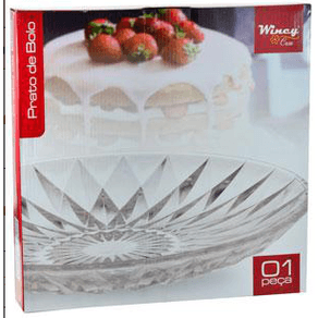 VDA0214 PRATO DE BOLO 32CM VIDRO