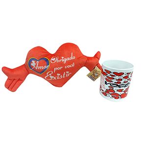 M284A-K KIT CORACAO PP ESTAMPADO C/CANECA AMOR 26x19CM