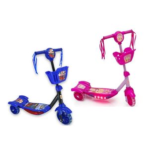 YT4149 PATINETE 3 RODAS C/ CESTO AZUL/ROSA