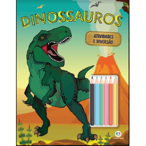 01808 LIVRO C/ LAPIS DE COR ATV. DIV. DINOSSAUROS