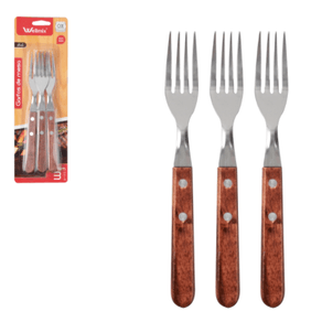 WX7112 GARFO DE MESA WOOD CART 3PCS