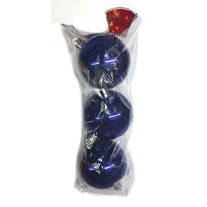 839672 BOLA DE NATAL LISA 6CM AZUL C/3