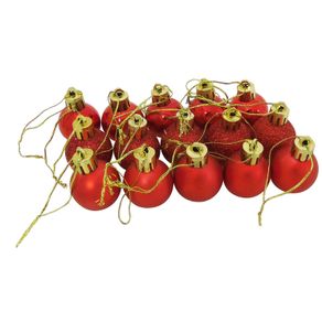 839833 BOLA TUBO MISTA 3CM VERMELHA C/15