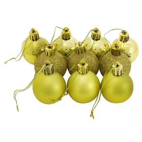 839850 BOLA TUBO MISTA 5CM DOURADA C/10