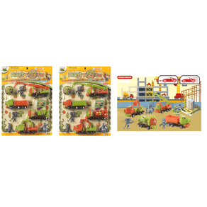 TK-AB2468 CONJUNTO VEICULOS DE PLASTICO A FRICCAO