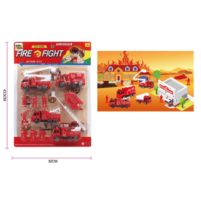 TK-2081 CONJUNTO C/4 CARRINHOS  DE PLASTICO A FRICCAO