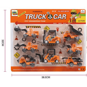 TK-2090 CONJUNTO C/8 CARRINHOS DE PLASTICO A FRICCAO