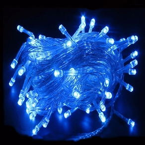 1502 PISCA LED 100L 9.5MT 8F FIO TRANSPARENTE 220V AZUL
