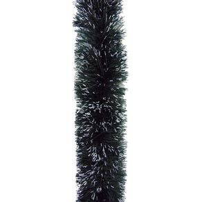 840018 FESTAO FLOCADO VERDE/BRANCO 17CM 2M