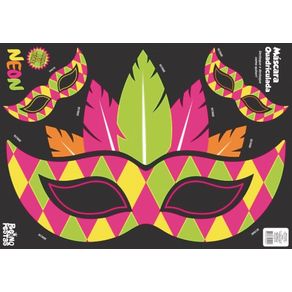 732 MASCARA NEON QUADRICULADA