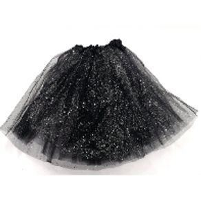 MOD-186A SAIA TULE 40CM C/GLITTER PRETA