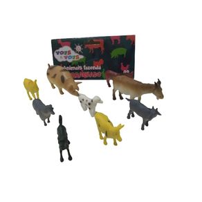 A79802 KIT ANIMAIS FAZENDA EMBORRACHADO 9PCS