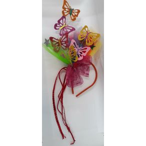 09 TIARA BORBOLETAS COLORIDAS