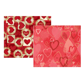99580049 SACO P/PRESENTE METAL/PEROL 25X37 ROMANTICO C/50
