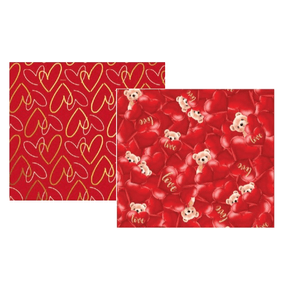 99580050 SACO P/PRESENTE METAL/PEROL 30X44 ROMANTICO C/50