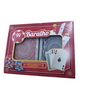 PLAY-0001 2 JOGOS DE BARALHO EM PLASTICO COM 52 CARTAS