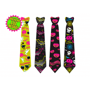 75 GRAVATA HALLOWEEN NEON C/ 12