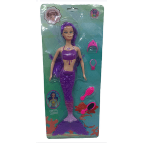 DOLL-17026 BONECA EM PLASTICO COM ACESSORIOS