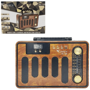 CRS-116BR RADIO RECARREGAVEL 5W BIVOLT C/RELOGIO