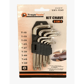 TRY-9245 CONJUNTO CHAVE TORX C/09PCS