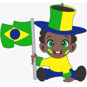 BNOB BEBE NEGRO COM BANDEIRA EM EVA