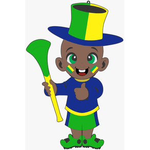 MNCV MENINO NEGRO CAREQUINHA COM VUVUZELA EM EVA