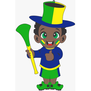 MNOV MENINO NEGRO COM VUVUZELA EM EVA