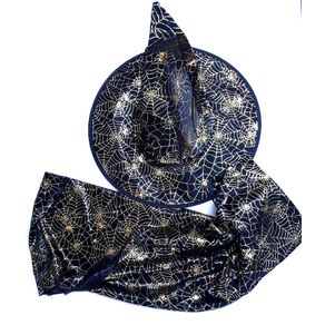 MOD148 KIT CHAPEU E CAPA DE BRUXA