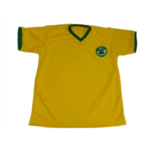 AM-10 CAMISA AMARELA GOLA V E PUNHOS VERDES