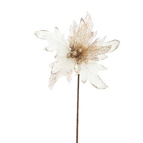 14076 HASTE POINSETTIA M TELA F RECORTE  25 X 40CM