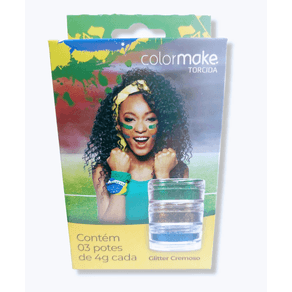 0020 GLITTER CREMOSO CARTELA C/3 CORES BRASIL