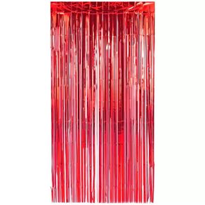 RAF-L-VE CORTINA METALIZADA VERMELHA 1X2M