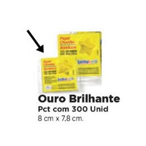 PAPEL CHUMBO OURO BRILHANTE 8X7,8 C/300