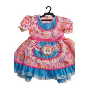 131 VESTIDO JUNINO INFANTIL TAM 12 (ESTAMPAS SORTIDAS)