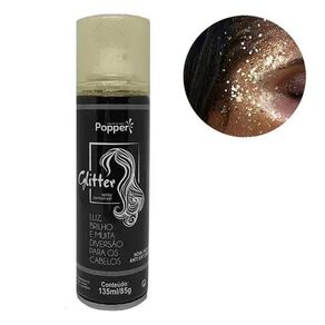 9618-GD SPRAY GLITTER P/CABELO E CORPO OURO 135ML