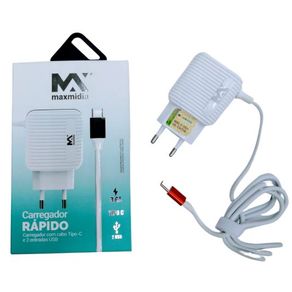 MAX-CAR134 CARREGADOR DE PAREDE C/SAIDA USB MAX-CAR134 CARREGADOR DE PAREDE C/SAIDA USB