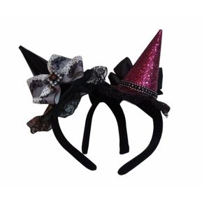 TIARA C/ CHAPEU DE BRUXA HALLOWEEN