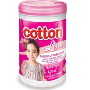 001766 LENCO UMEDECIDO COTTON BABY CARE ROSA C/70