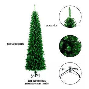 900759 ARVORE SLIM RICHMOND VERDE 150CM 345 GALHOS