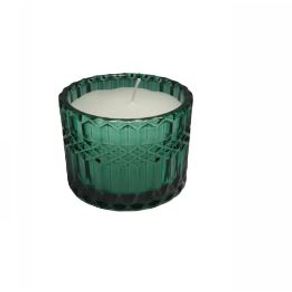 VEL302 VELA PARAFINA C/SUPORTE DE VIDRO 6X8CM