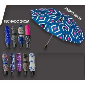 RJS01290 SOMBRINHA MANUAL DE BOLSA ESTAMPADA-CORES SORTIDAS
