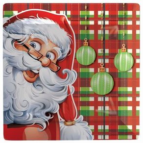 18666 TRAVESSA QUADRADA NATAL MELAMINA 25CM 18666 TRAVESSA QUADRADA NATAL MELAMINA 25CM