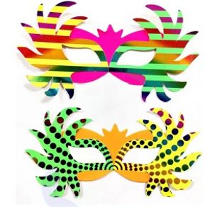904202 MASCARA DE PAPEL COLORIDO C/6